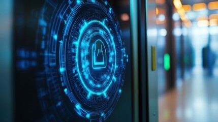Fototapete - Cybersecurity Data Protection System, Digital Shield for Sensitive Information