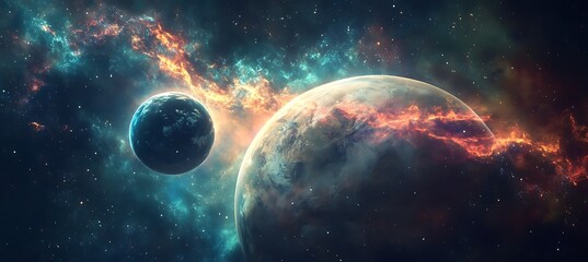 glowing light drifts toward the edge of perception, tracing the cosmic horizon where the visible uni