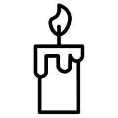 Poster - Candle Dinner Light Line Icon