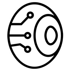 Poster - Artificial Care Eye Line Icon