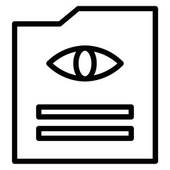 Poster - Eye Medical Report Line Icon