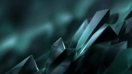 Leinwandbilder - Dark abstract glass-like formations create a mysterious atmosphere in a digital landscape