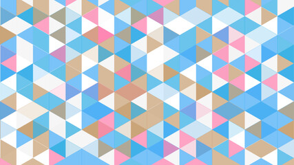 Poster - Abstract colorful seamless geometric pattern polygon mosaic vector background illustration. Modern geometric abstract seamless pattern vector background. Colorful trendy low poly background design.