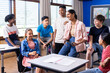 © WavebreakMediaMicro - Indian female teacher engaging with students in classroom, fostering group discussion in school