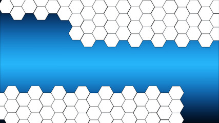 Poster - Abstract honeycomb pattern hexagonal background. White hexagon honeycomb outline art for design element. White hexagon pattern honeycomb background. Honeycomb concept design technology background.