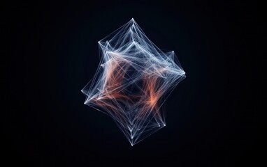 Poster - Abstract Glowing Particle Structure