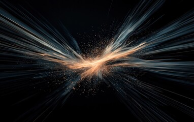 Poster - Abstract Light Particle Explosion