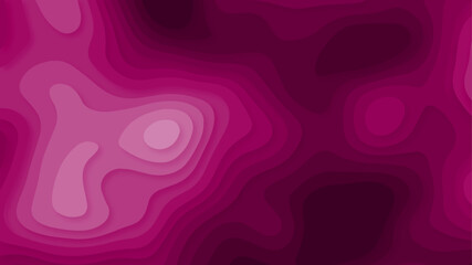 Aufkleber - Dark pink paper cut background with 3d topographic contour lines. pink gradient abstract background for business banner design. Papercut decoration textured pattern. 