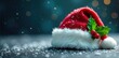 © Min - Snowflake-adorned Santa's hat with holly leaves and berries, illustration, santa, graphic design