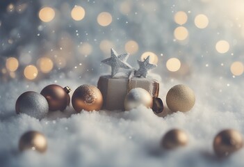 Wall Mural - snow new holiday background year card xmas lay christmas greeting flat effect decoration craft white