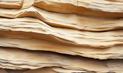 Poster - Detailed layers of sandstone rock form an interesting geological pattern with textured surface.