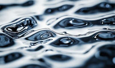 Poster - Gentle waves and ripples on the water's surface create a beautiful, abstract, fluid texture.