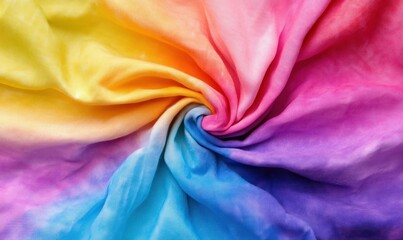 Poster - A vibrant rainbow of colors swirl across this eye-catching fabric, creating a soft, textured design.
