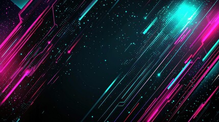 Poster - A vibrant digital artwork with flowing lines and a futuristic, colorful design.