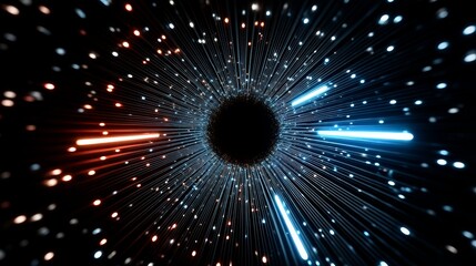 Poster - This digital background is ideal for various tech-related processes, including neural networks, stock, data transfer, encryption, digital archives, sound and graphic presentations, science,