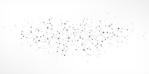 Poster - Molecular structure and genetic engineering, molecules DNA, neural network, scientific research. Abstract background for innovation technology, science, healthcare, and medicine