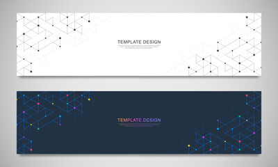 Poster - Graphic design element for web page or banner with a geometric pattern of triangle shapes.
