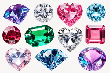 Wall Mural - Gemstone design element set