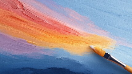 Poster - Abstract Canvas with Colorful Brush Stroke Creating a Dynamic Artistic Background for Creative Projects