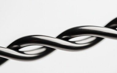 Poster - Intertwined Metallic Strands Close-Up