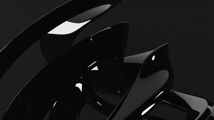 Poster - 3d rendering of abstract background animation with abstract moving shape