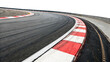 © StocksJust4You - Race track featuring a dramatic sharp curve with visible tire skid marks isolated on white background. Suitable for marketing or business purposes. PNG file