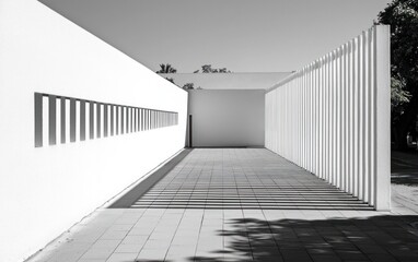 Poster - Modern Minimalist Architecture: Black and White