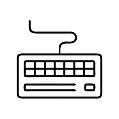 Poster - Keyboard vector icon for computer input device and pc hardware peripheral equipment for typing design 
