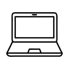 Poster - Laptop computer vector icon for technology and business use in graphic design and presentations projects