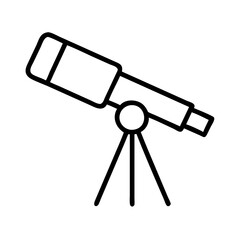 Poster - Telescope vector icon for astronomy science and stargazing equipment for space exploration and education use