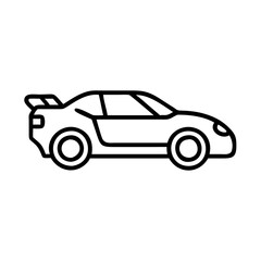 Poster - Car outline vector illustration for automotive design and racing themed projects and transportation graphics