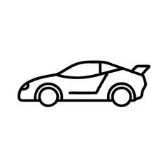 Poster - Sports car vector outline illustration for automotive design and transportation graphics and icons use