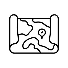 Poster - Find treasure location with this old map vector graphic for adventure game or travel guide illustration design
