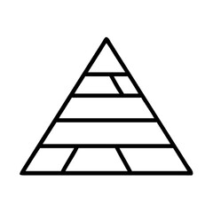 Poster - Pyramid chart diagram infographic vector illustration for business presentation and marketing strategy design