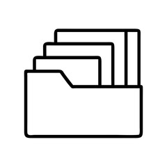 Poster - Folder document file icon vector illustration for data storage and organization management system design 