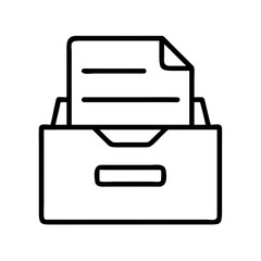 Aufkleber - File cabinet with documents vector icon for data storage and office organization and archive management