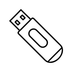 Poster - Usb flash drive vector icon for data storage portable memory stick device and computer technology accessory design