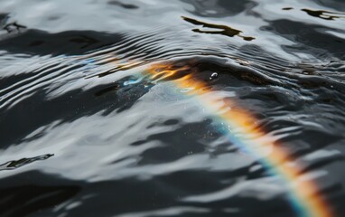 Poster - Rainbow Reflection on Dark Water