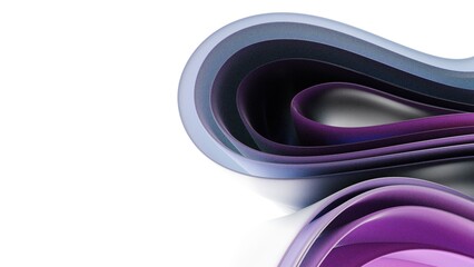 Poster - 3D Abstract background on light background, gradient glass with blue dispersion, Iridescent design element for banner background.