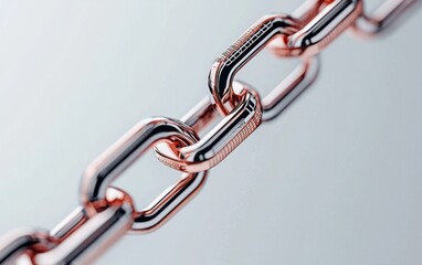 Poster - Rose Gold and Silver Chain Links