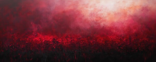 Poster - A vivid abstract artwork featuring a gradient of reds and blacks, evoking a sense of depth and emotion.