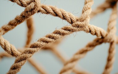 Poster - Tan Ropes Intertwined, Close-up Texture