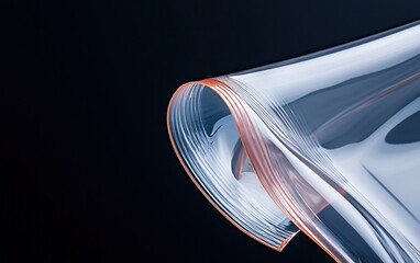 Poster - Translucent Fabric Drape with Orange Detail