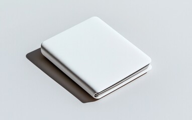 Poster - White Textured Square Object on White Background