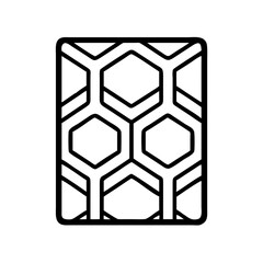 Poster - Black outline honeycomb pattern vector design for abstract background and creative graphic design projects use case