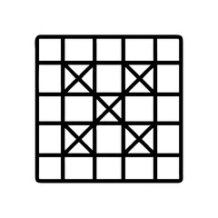 Poster - Abstract grid pattern with x marks design vector illustration for graphic design and creative projects