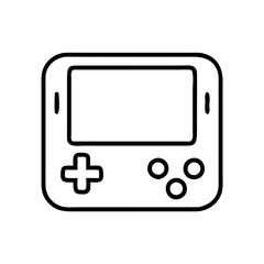 Fototapete - Downloadable retro handheld game console vector illustration for graphic design and nostalgic gaming projects