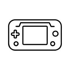 Fototapete - Handheld game console vector illustration for retro gaming and portable entertainment design projects and more