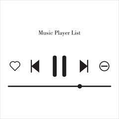 Wall Mural - music playlist icon vector design