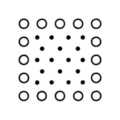 Poster - Circle and dot pattern vector design for abstract background and minimalist geometric art concept, simple shape grid